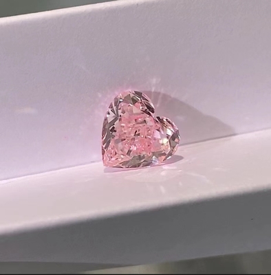 เพชรสังเคราะห์ทรงหลวมรูปหัวใจ Lab Grown Pink Diamonds 1.53ct NGTC Certificated VS2