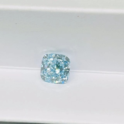 VS1 Cushion Brilliant Cut CVD Lab Grown Blue Diamonds 3.2ct-3.6ct