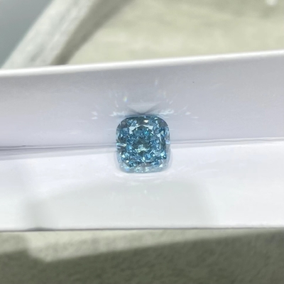 Cushion Brilliant Cut 1.17ct Blue Diamond Lab Grown Colored Diamonds VS1.17ct