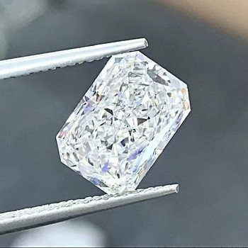 เพชร CVD Lab Grown ขนาดใหญ่ รูปทรง Radiant สังเคราะห์ 4.0ct 4.5ct