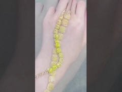 สร้อยข้อมือเทนนิสเพชรเพชรปลูกเพชรสีเหลืองเพชรเครื่องประดับ