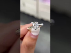 แหวนเพชรสีขาว แหวนเพชรโอวาล แหวนหมั้น แหวนแต่งงาน แหวนเพชรที่เติบโตในห้องปฏิบัติการ