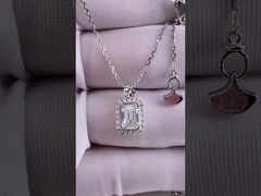 Emerald Lab สร้างเพชร Pendant Necklace Lab เพชรประดับ
