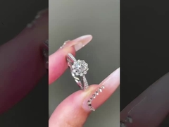 แหวนดอกกุหลาบดวงจันทร์ แหวนเพชรที่เติบโตในห้องปฏิบัติการ แหวนแต่งงาน แหวนของขวัญแหวนขอแต่งงาน